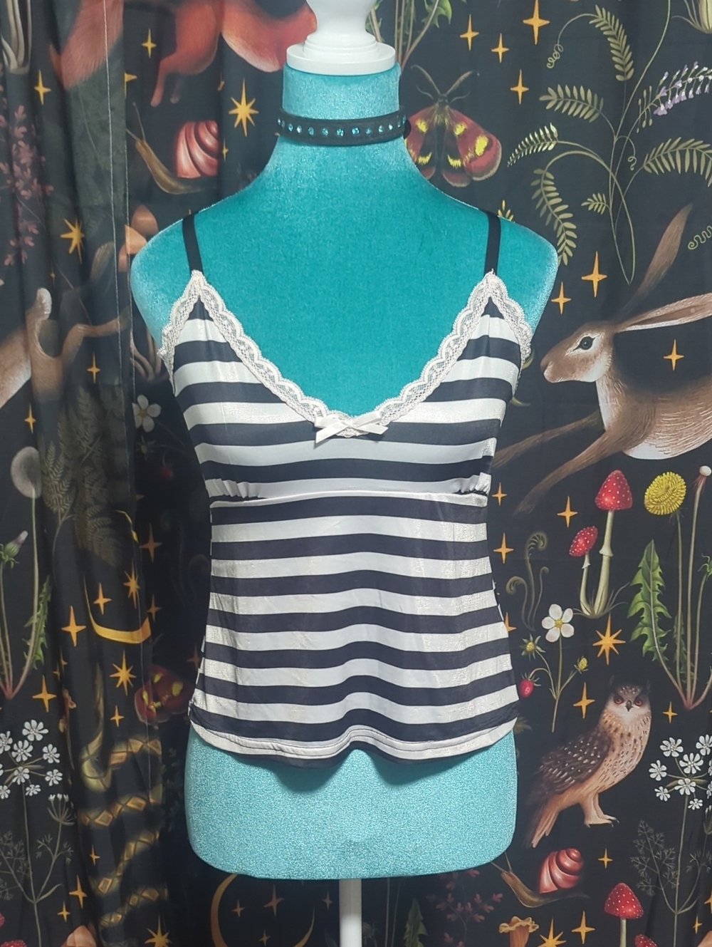 Killstar Striped Lace Cami